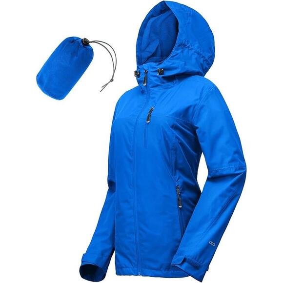 33,000ft Women's Softshell Jacket Hooded Waterproof Hood Packable Medium $62 - Picture 2 of 7